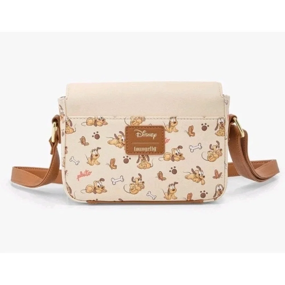 NEW Loungefly Disney‎ Baby Pluto & Butterflies Mini Crossbody Bag & WALLET Set